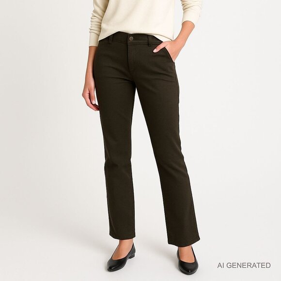 Ann Taylor LOFT Womens Marisa Fit Career Pants Stretch Bootcut Brown Size 10 - Picture 1 of 12